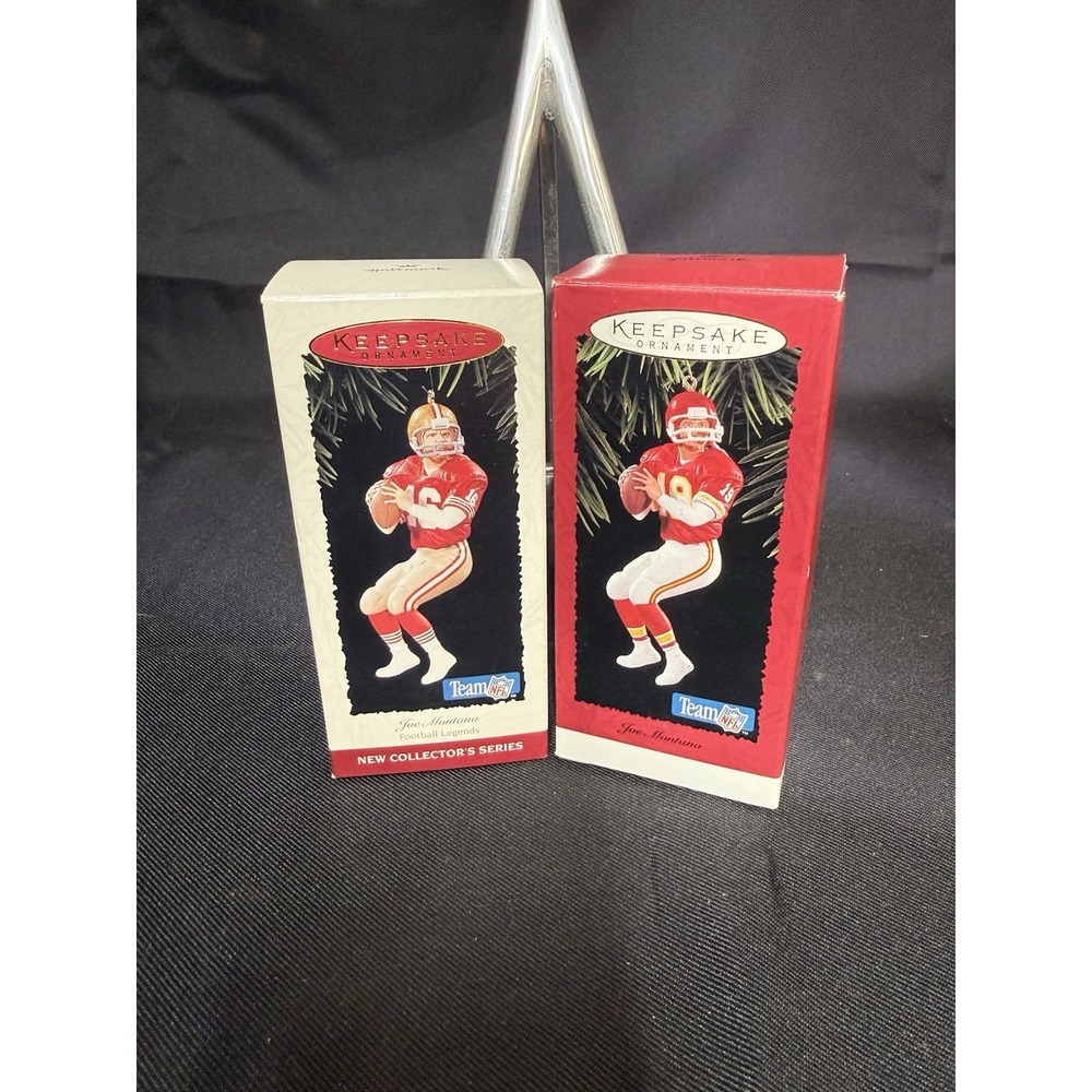 Hallmark Joe Montana SF 49ers & KC Chiefs 1995 Lot 2 Signed By Artist MIB w/card